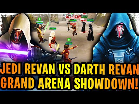 Jedi Revan vs Darth Revan Ultimate Grand Arena Showdown! Rey Finally Defeated on GA Defense!