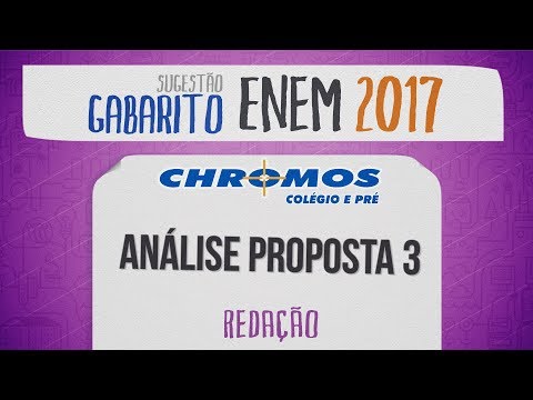 Gabarito ENEM 2017 CHROMOS: Redação - Análise Proposta 3