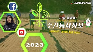[ 주간농사정보 ] 10월 둘째주 (2023. 10. 09. ~ 2023. 10. 15.)