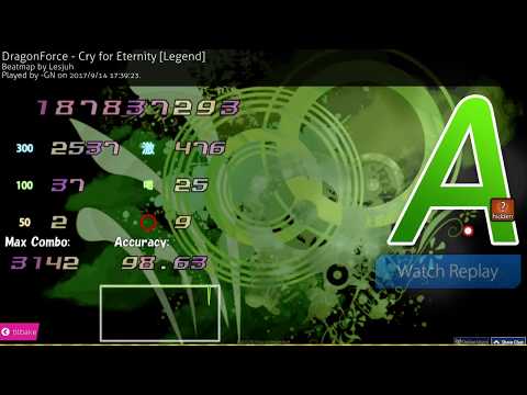 osu! - DragonForce - Cry for Eternity [Legend] +HD choke (3142/3462x), #2