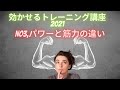 効かせるトレーニング講座　2021 No3 筋力とパワーの違い