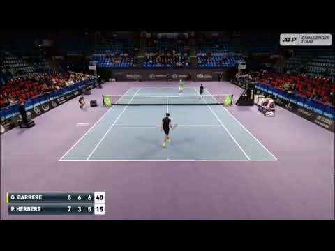 Pierre-Hugues Herbert racket smash, Pau Challenger 2022