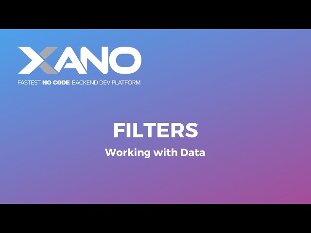 Filters: Data Transformation and Manipulation
