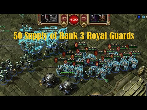 StarCraft 2 Co Op Arcturus Mengsk: 50 Supply of Rank 3 Royal Guards