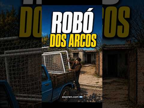 INSÓLITO ROBO EN LA PAMPA: SE LLEVÓ DOS ARCOS DE FÚTBOL DE UNA CASA Y QUEDÓ FILMADO