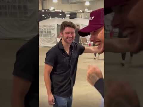 Throwback to Kane Brown & Restless Road having some fun with a t-shirt gun!