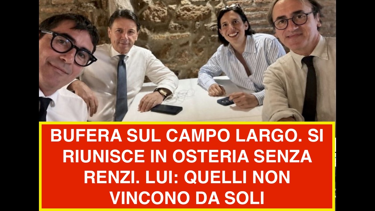 BUFERA SUL CAMPO LARGO. SI RIUNISCE IN OSTERIA SENZA RENZI. LUI: QUELLI NON VINCONO DA SOLI