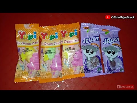 ASMR Opening Yupi Ice Cream Cone vs Ranjani Bean Purple