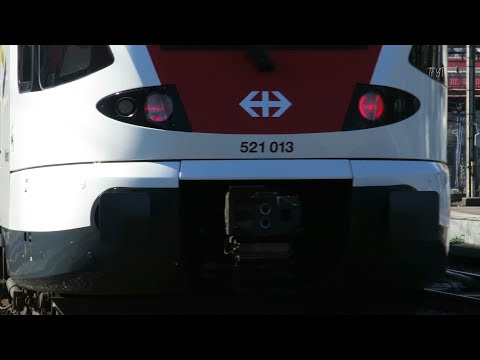 S1 nach Baar in Luzern und Ankunft IR 27 von Basel