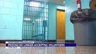 Virginia Department of Correction no longer allowing volunteers, offender visitations at facilities