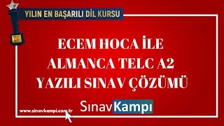 ALMANCA TELC A2 YAZILI SINAV ÇÖZÜMÜ I ECEM HOCA