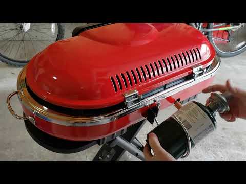 Using the Coleman portable barbecue