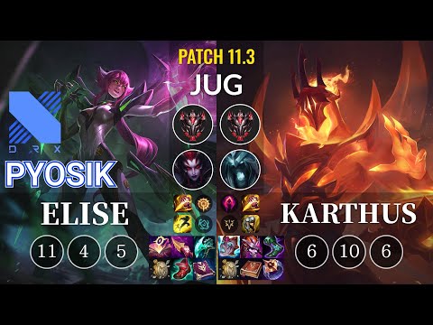 DRX Pyosik Elise vs Karthus Jungle - KR Patch 11.3