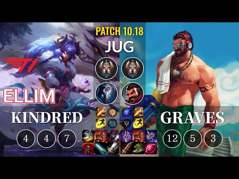 T1 Ellim Kindred vs Graves Jungle - KR Patch 10.18
