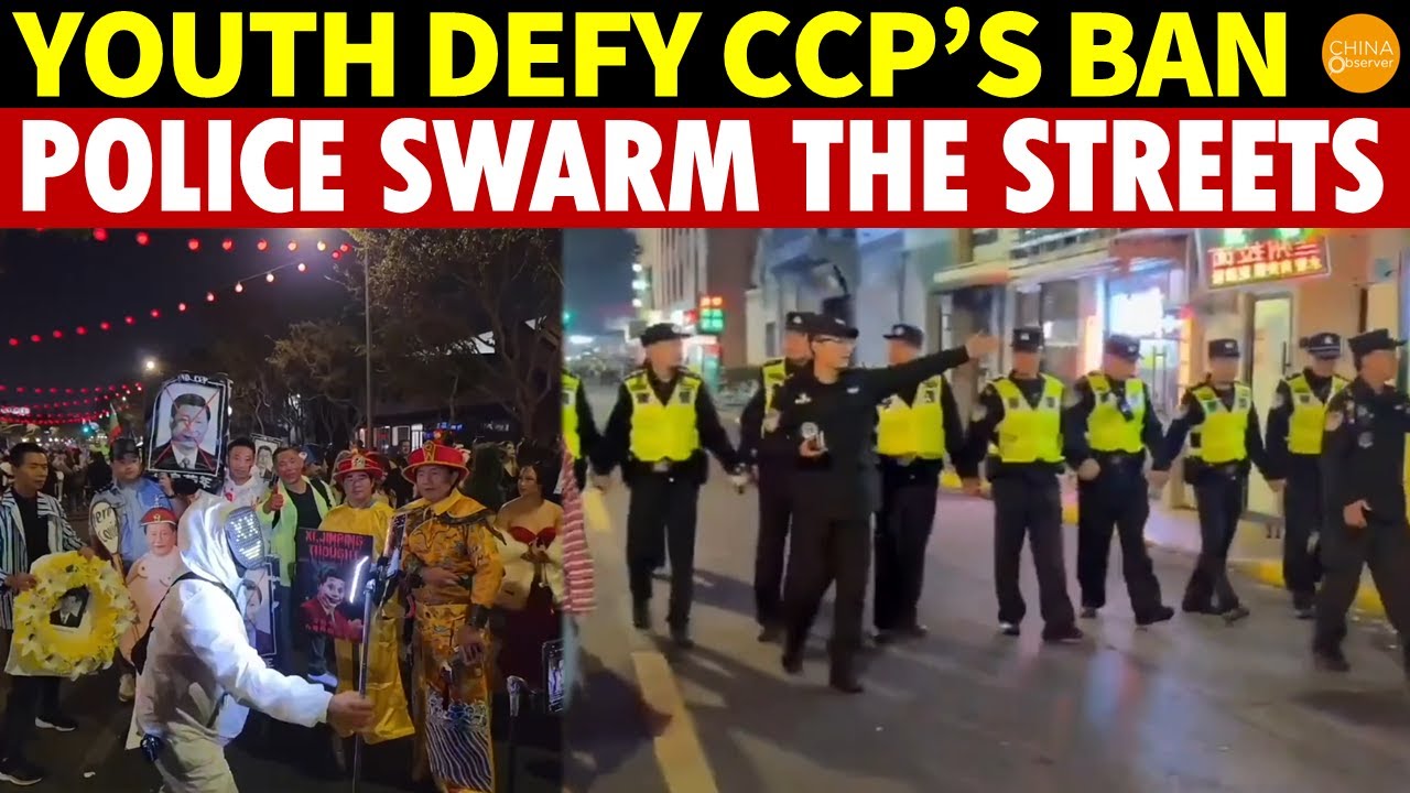 Defying Shanghai’s Halloween Ban, Youths Flood Streets as CCP Panics and Police Swarm the City