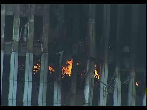 Face in the burning WTC South Tower