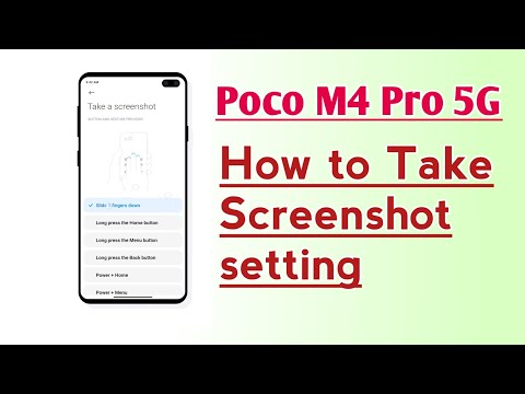 Poco M4 Pro 5G How to Take Screenshot setting