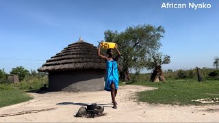 Typical African Village Life / Boiling Lemon Leaves For Tea #shortvideo #lifestyle #villagelife