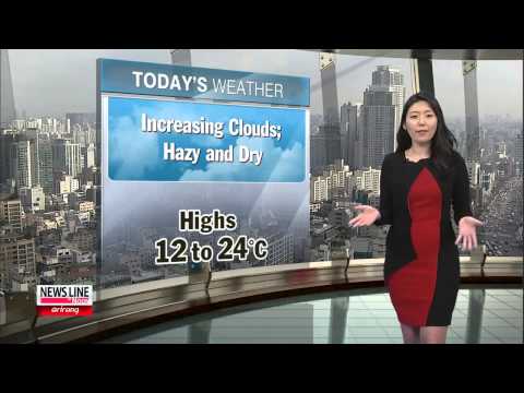 暖かくて霞んだ金曜日、今週末は大雨 날씨 (Warm and hazy Friday, Heavy rain this weekend 날씨)