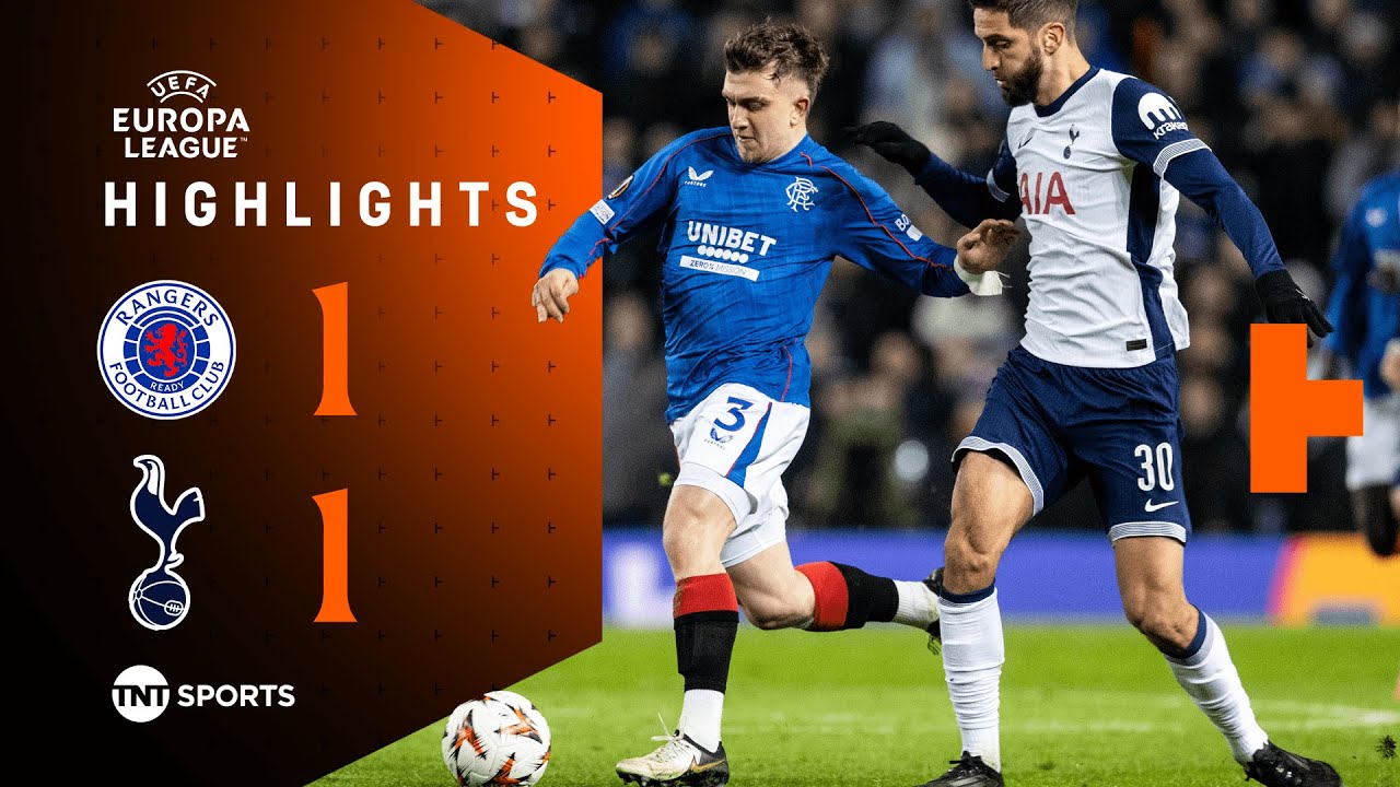 Battle Of Britain Ends All Square! 🤝 | Rangers 1-1 Tottenham | UEFA Europa League Highlights
