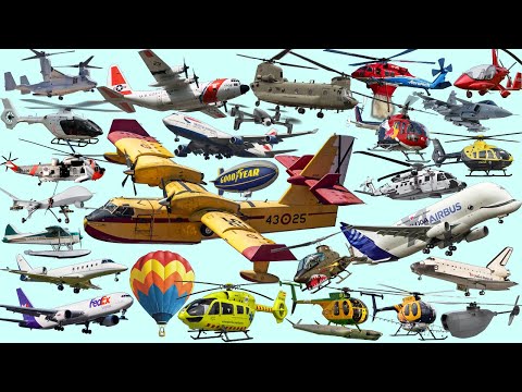 Recopilación de vehículos aéreos, aeronaves y helicópteros | Colecciones de vehículos: Nombre y s...