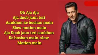 Bharat : Slow Motion Song (Lyrics) - Salman Khan | Disha Patani | Nakash A | Vishal Shekhar