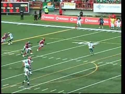 Saskatchewan Roughriders @ Calgary Stampeders Highlights Aug. 1/09
