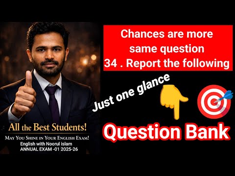 2nd PUC English Grammar Direct and Indirect speech Fix Questions For Annual Exam 2026