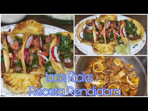 Receta de tacos al pastor /Tacos al pastor con piña 🍍