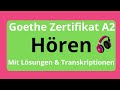 Goethe Certificate A2 Listening With Solutions Transcriptions