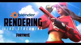 【Blender】フォートナイト　レンダー作成LIVE