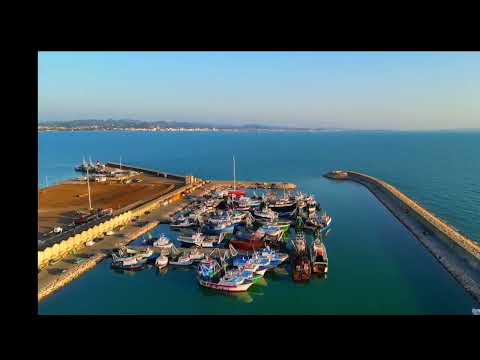 Flying over Castle of Krujë and Port of Durres Albania