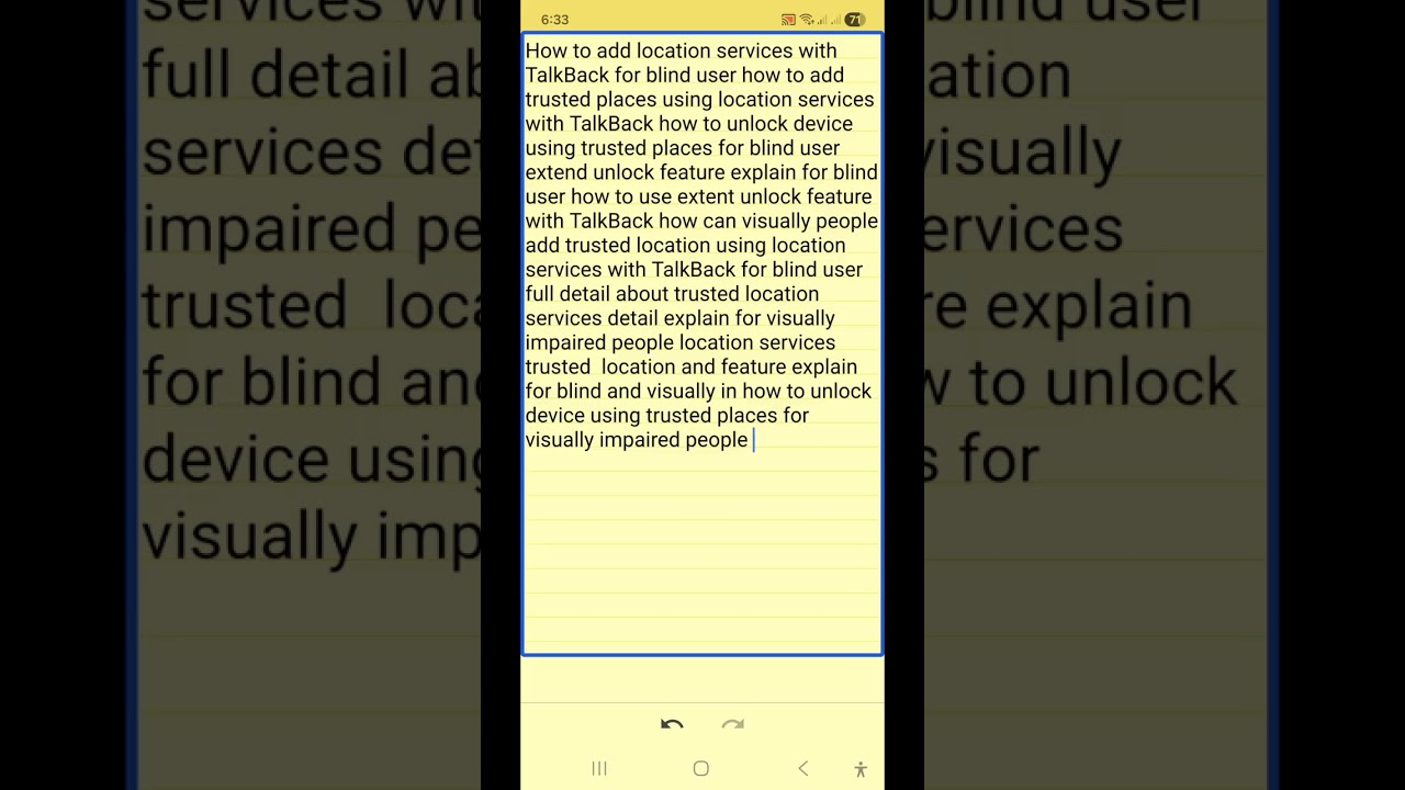 add trusted place on location services automatic unlock for blind very useful feature of Android