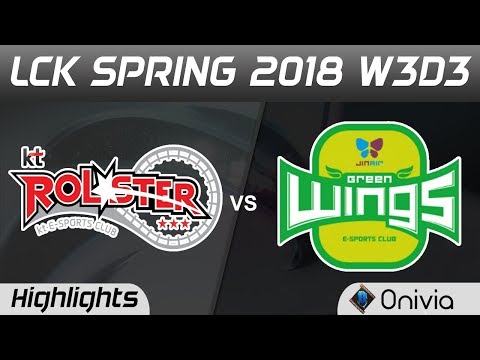 KT vs JAG Highlights Game 1 LCK Spring 2018 W3D3 KT Rolster vs Jin Air GreenWings by Onivia