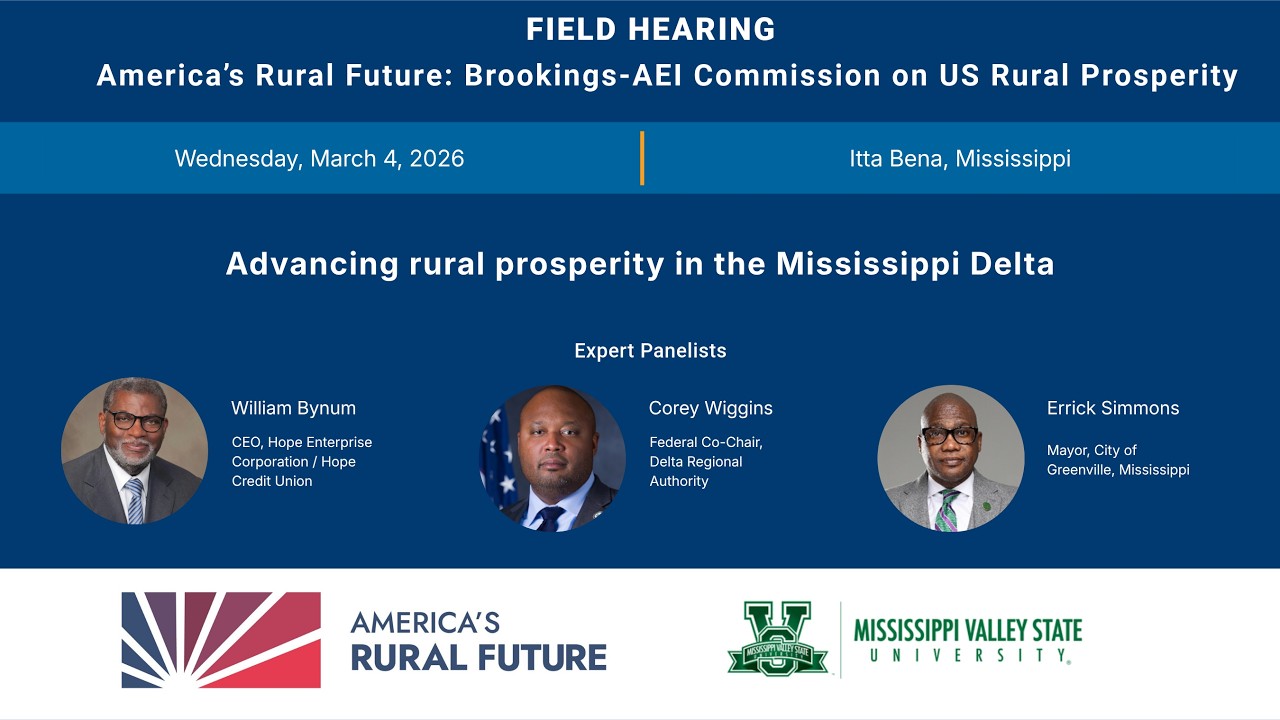 Advancing rural prosperity in the Mississippi Delta