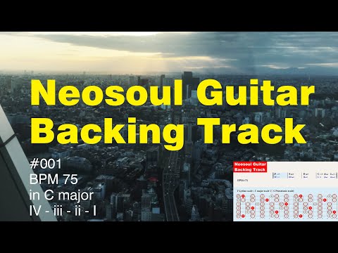 Neosoul Guitar Backing Track 001 - BPM 75, in C major