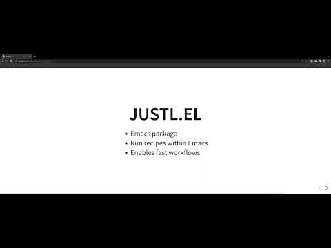 EmacsConf 2022: justl: Driving recipes within Emacs - Sibi Prabakaran (he/him)