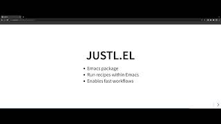 EmacsConf 2022: justl: Driving recipes within Emacs - Sibi Prabakaran (he/him)