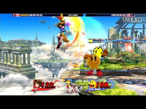 NWM IX SSB Wii U 1v1 - EEA.SFU|Len(Pit) Vs. Pow(Pacman)