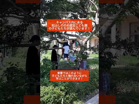 東雲では、キャンパス内にある「松山しののめ認定こども園」の子どもたちと触れ合える環境で学ぶことができます！#松山東雲女子大学 #松山東雲短期大学 #子ども #shorts