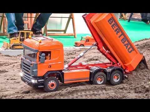 RC Trucks! Heavy Excavator Transport! Construction Site Action!