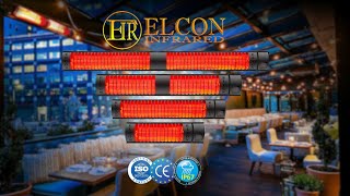 ELCON EIR-2000 – Elektrický infračervený zářič 2000W, IP55, nástěnná/stropní montáž