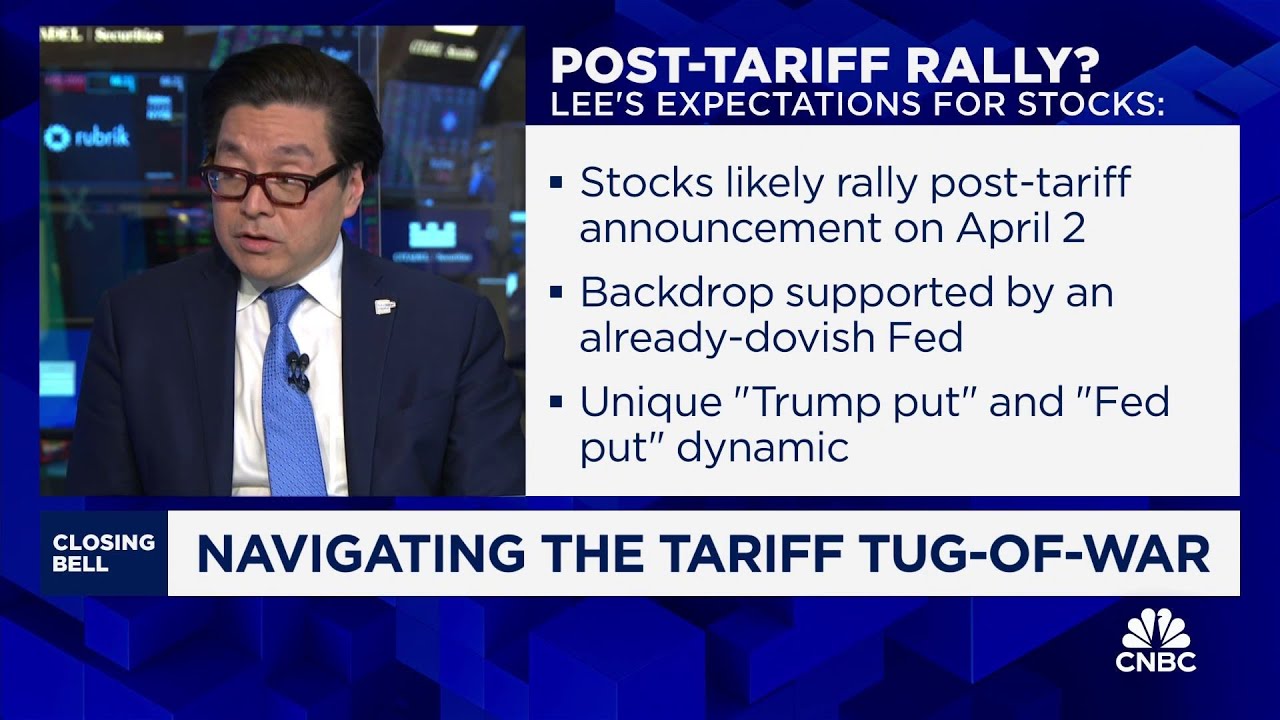 We could have a positive case scenario from tariffs, says Fundstrat's Tom Lee