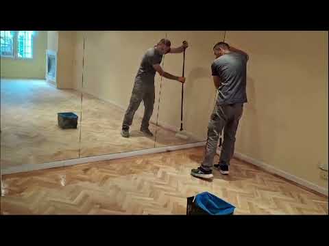 Barnizado final del parquet en Madrid con barniz al agua ecológico — Rey del Parquet