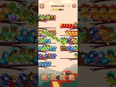 bird sort 2 color puzzle solution niveau 248 #games #gaming #puzzle #puzzlegame #androidgames