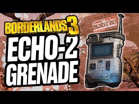 ECHO-2 Grenade Mod Weapon Showcase UNIQUE White Rarity Grenade drop from BOSSES!