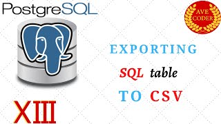 13 - Export SELECT statement results into a CSV file - PostgreSQL for Beginners