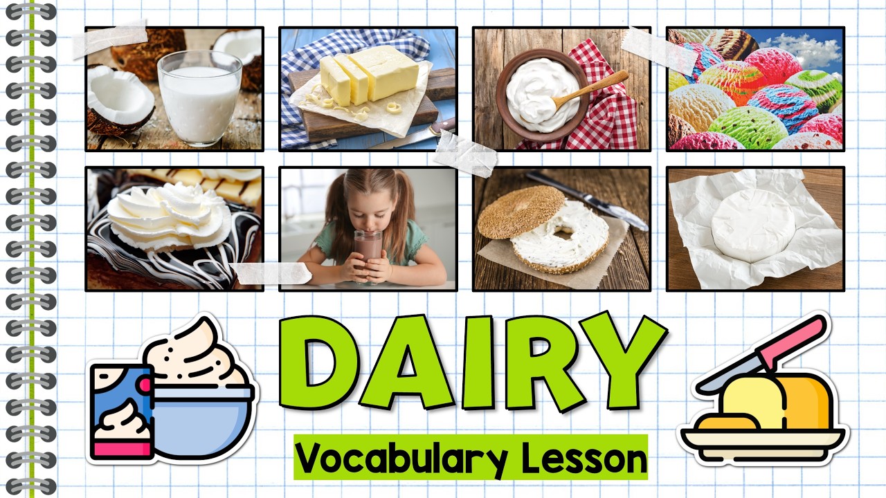 Productos Lácteos: Vocabulario de Comida en Inglés | Food Vocabulary Lesson