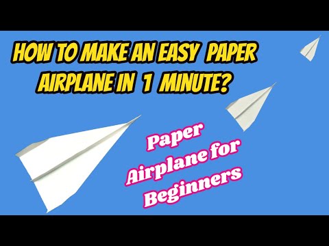 How to Make an Easy Paper Airplane in 1 Minute? || how to make a paper airplane for beginners