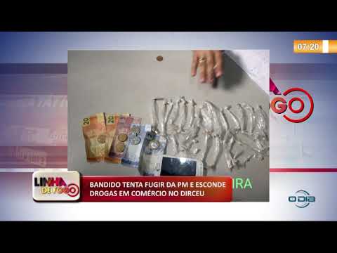 BANDIDO TENTA FUGIR DA PM E ESCONDE DROGAS EM COMÉRCIO NO DIRCEU